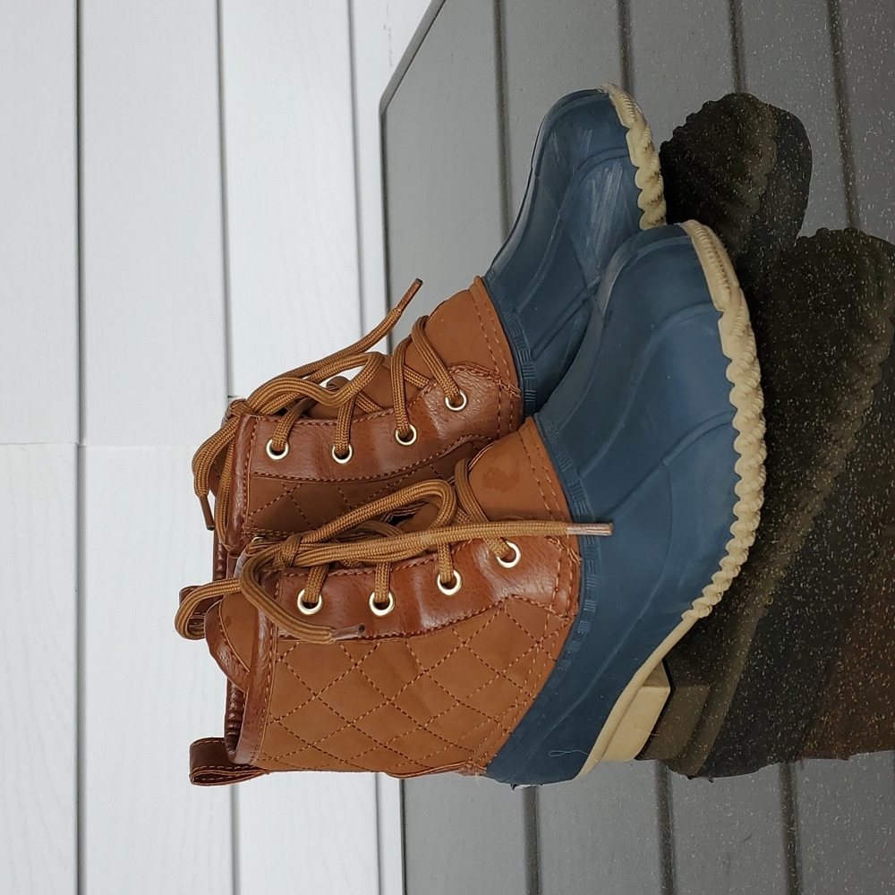 Tommy Hilfiger Blue and Brown Randee Duck Boots